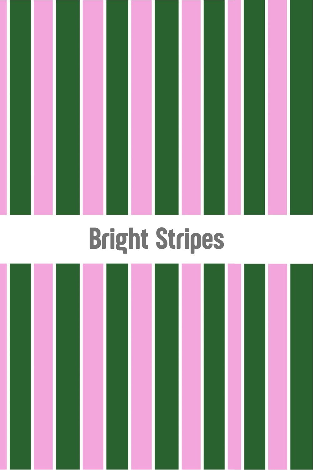 Vibrant green and pink vertical stripe pattern, bold preppy surface design for home decor and fashion accessories at Redbubble, Spoonflower, and Shutterstock by Mirador Art Studio