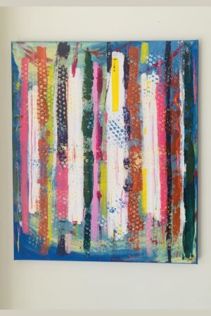 Obra de arte abstracta colorida de Mirador Art Studio.