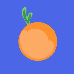 Lámina de frutas, naranja