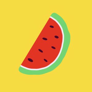 Lámina de frutas, sandía