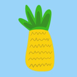 Lámina de frutas, anana