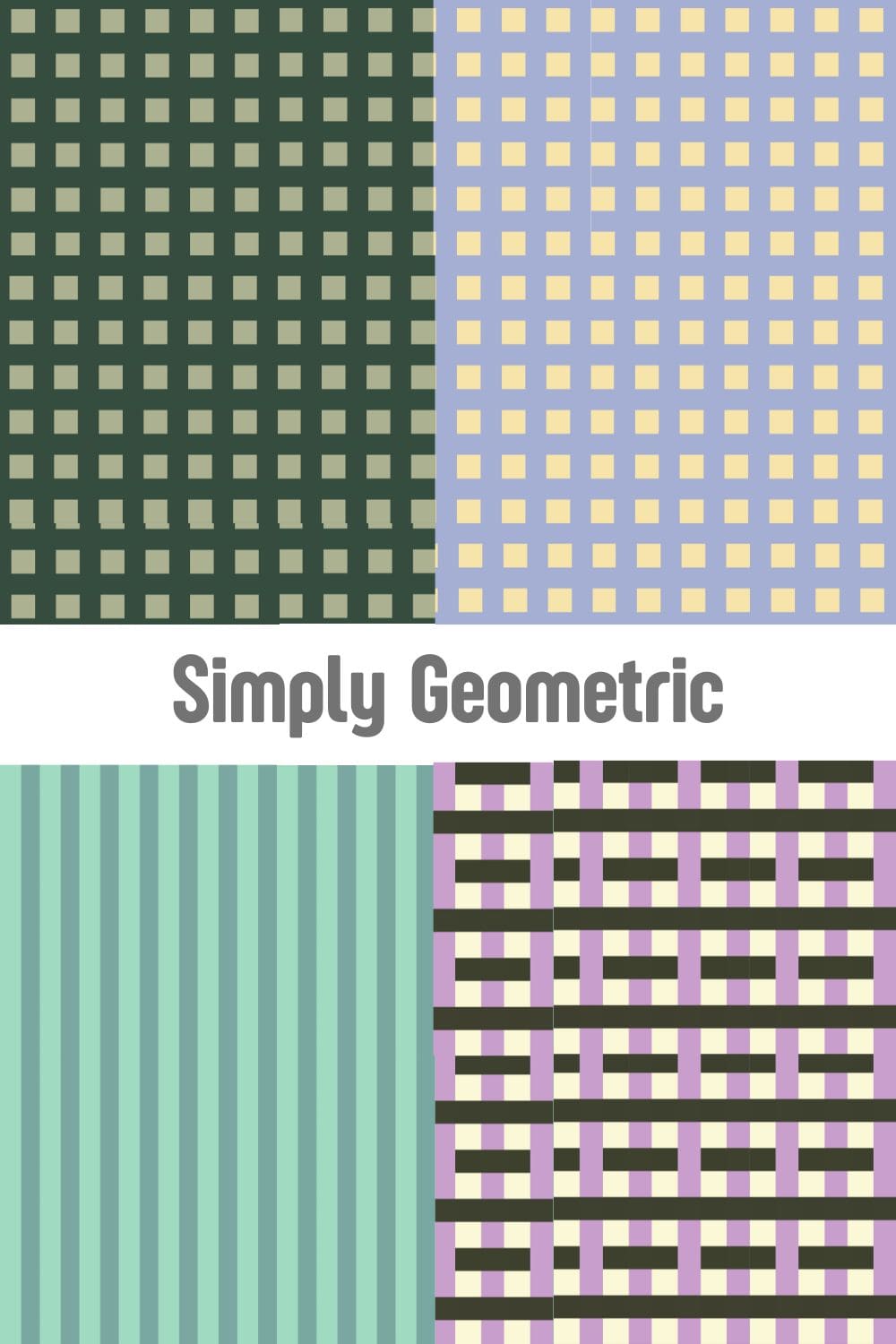 Simply geometric collection by Mirador Art Studio. Soft palette